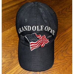 Grand‎ Ole Opry Nashville American Needle USA Flag Navy Distressed Embroidered